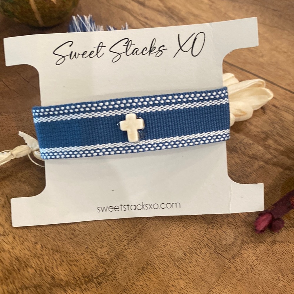 Woven Cross Tassel Bracelet